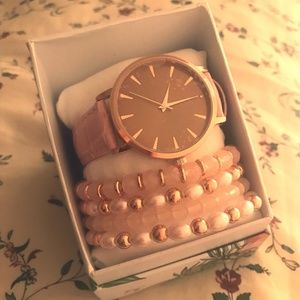 New York & Company Watch Pink Faux Leather